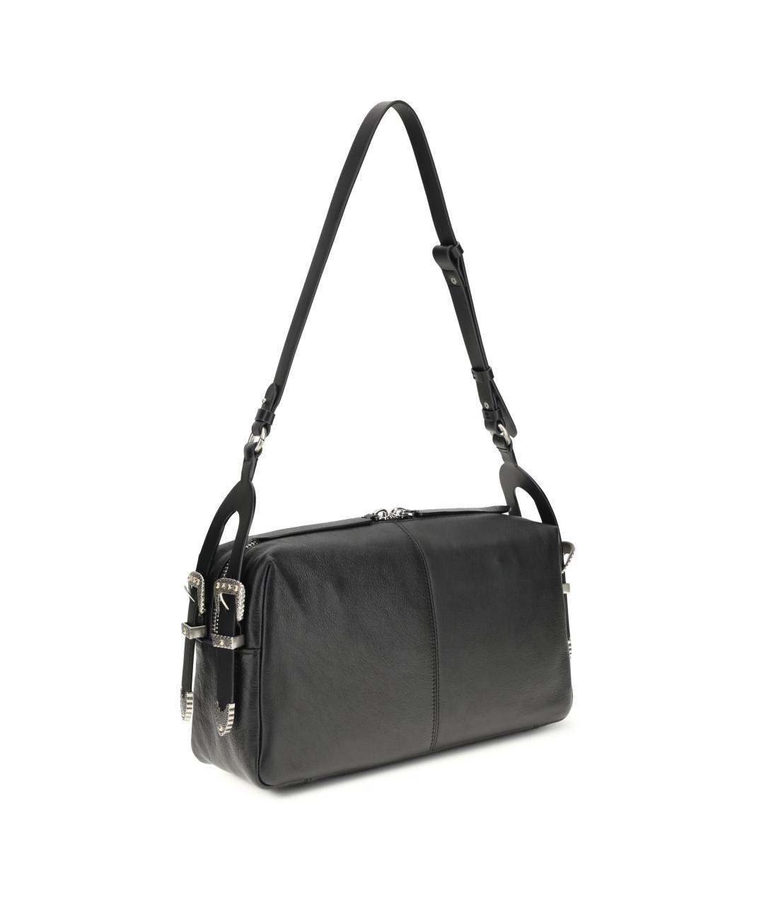 PINKO Черная кожаная сумка через плечо, фото 3