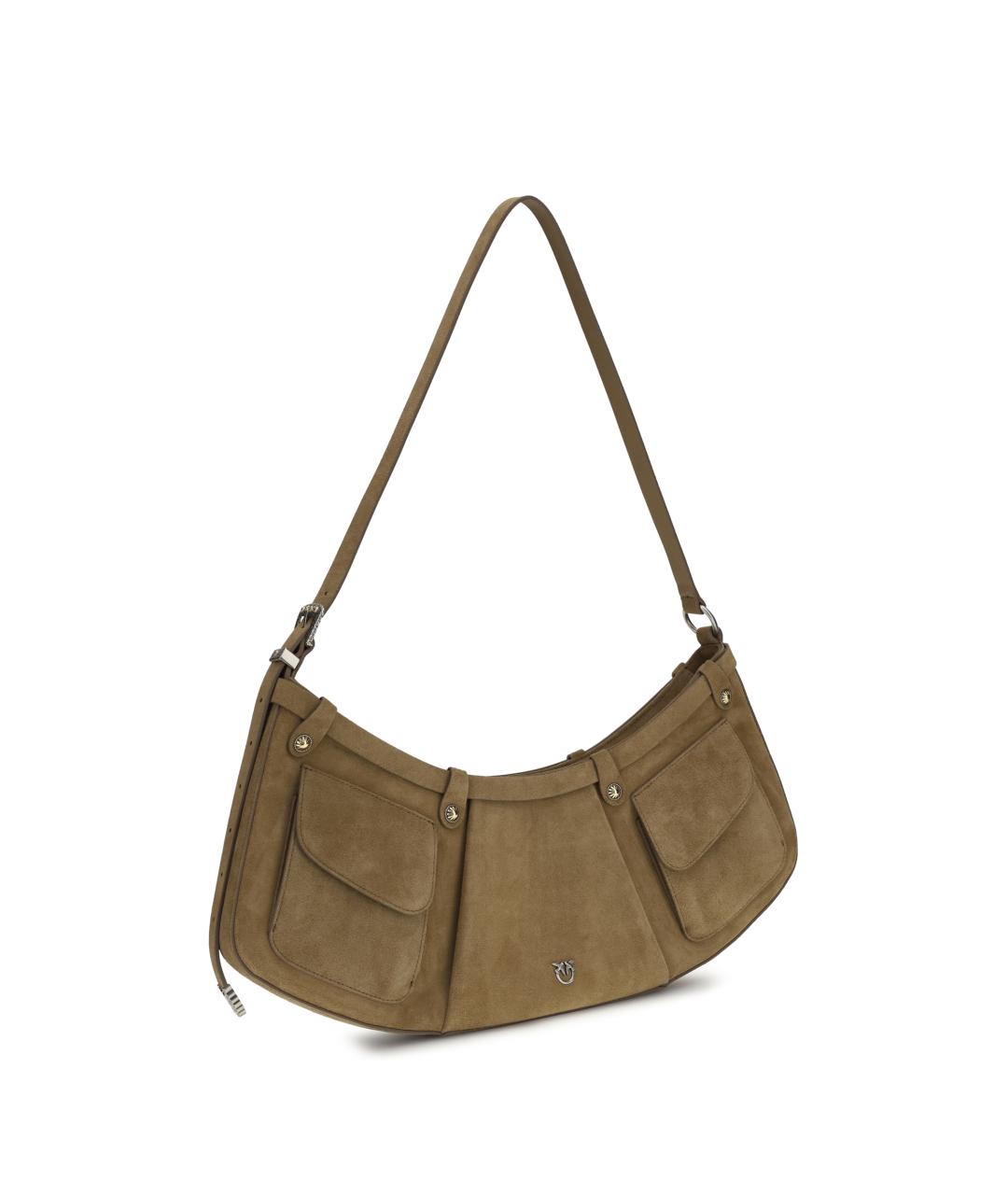 PINKO Зеленая кожаная сумка через плечо, фото 2