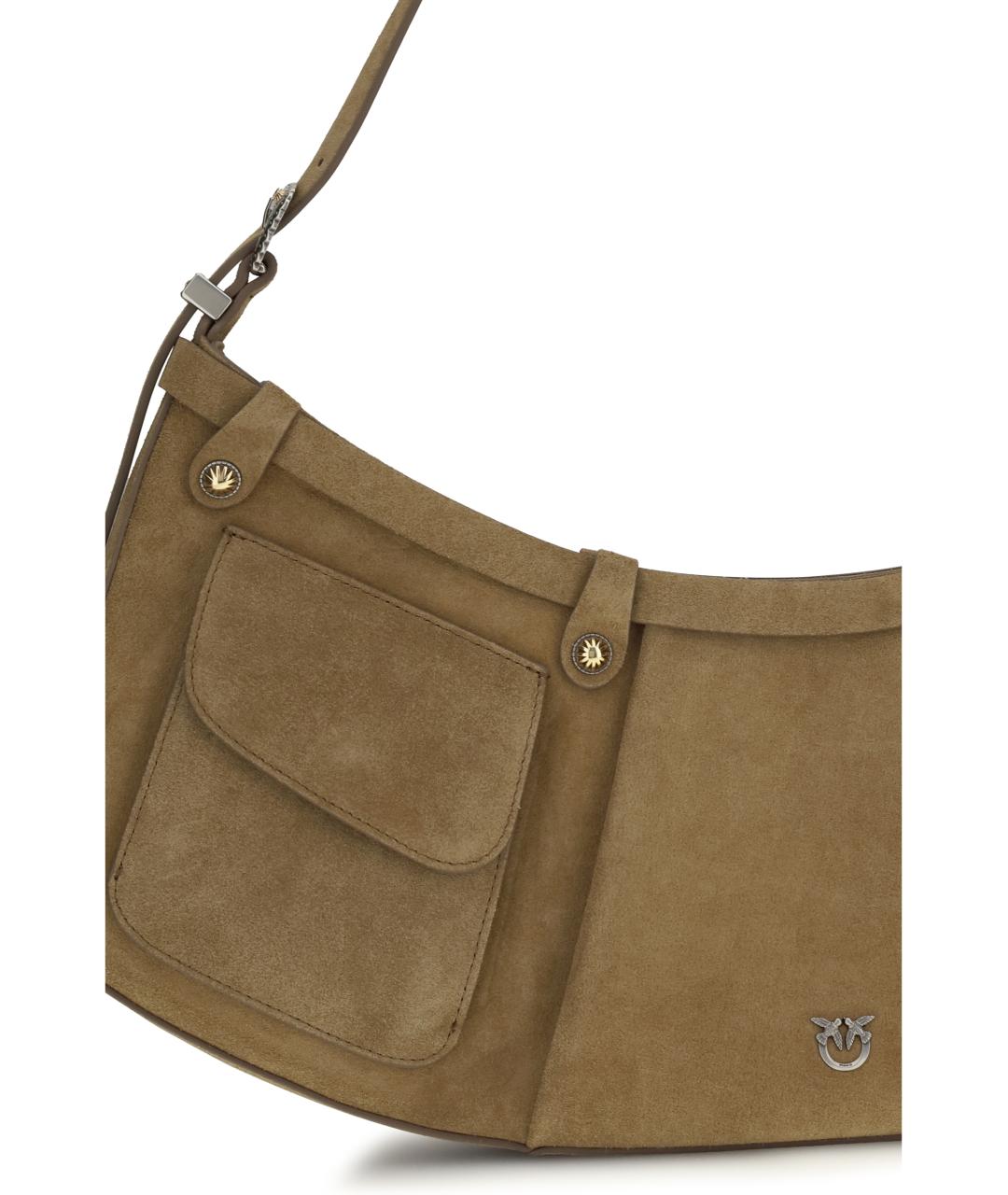 PINKO Зеленая кожаная сумка через плечо, фото 4