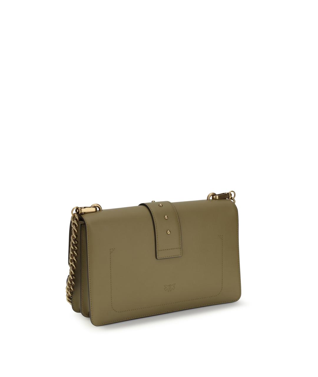 PINKO Зеленая кожаная сумка через плечо, фото 3