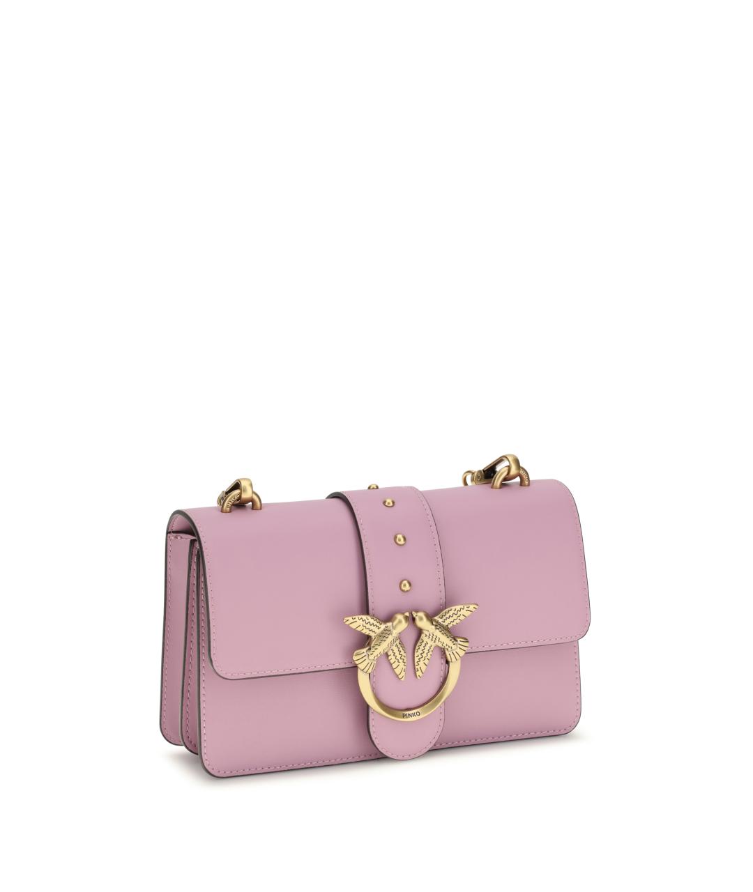 PINKO Розовая кожаная сумка через плечо, фото 2