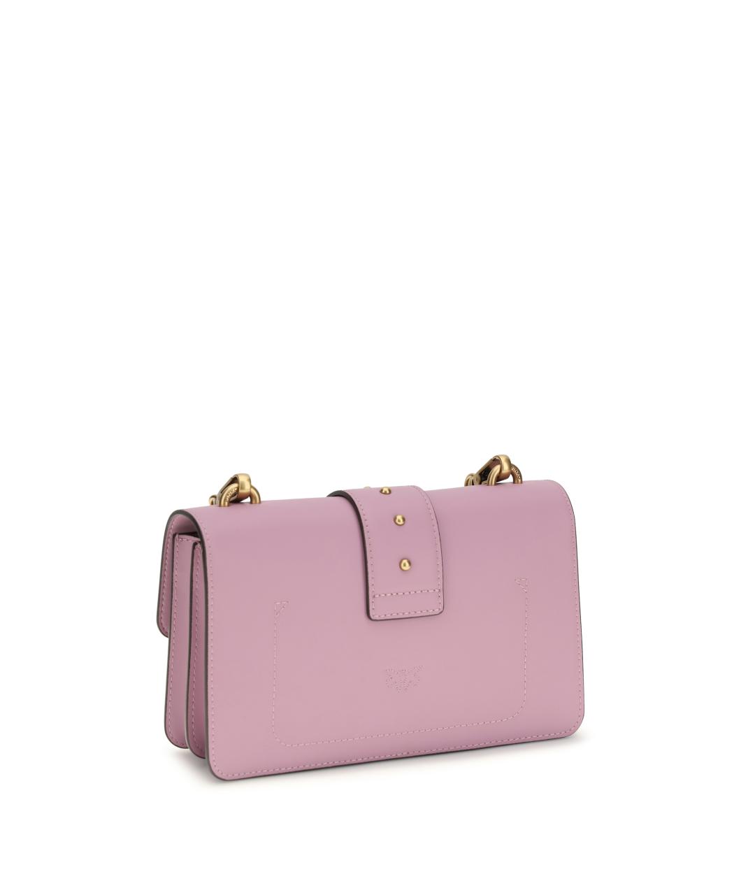 PINKO Розовая кожаная сумка через плечо, фото 3