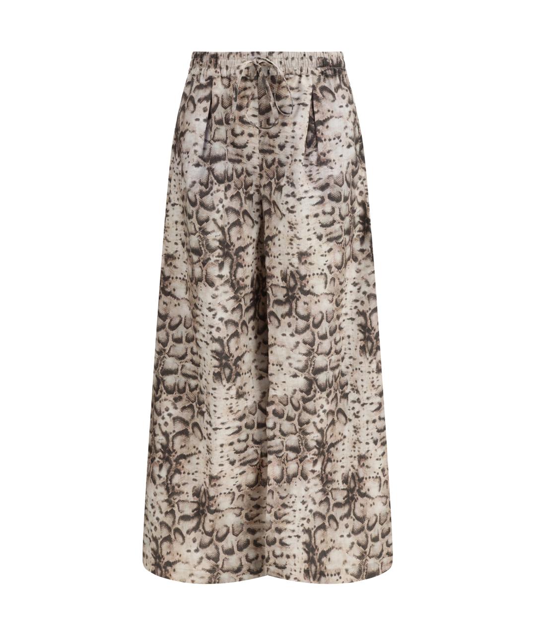 PINKO Бежевые хлопковые прямые брюки, фото 1