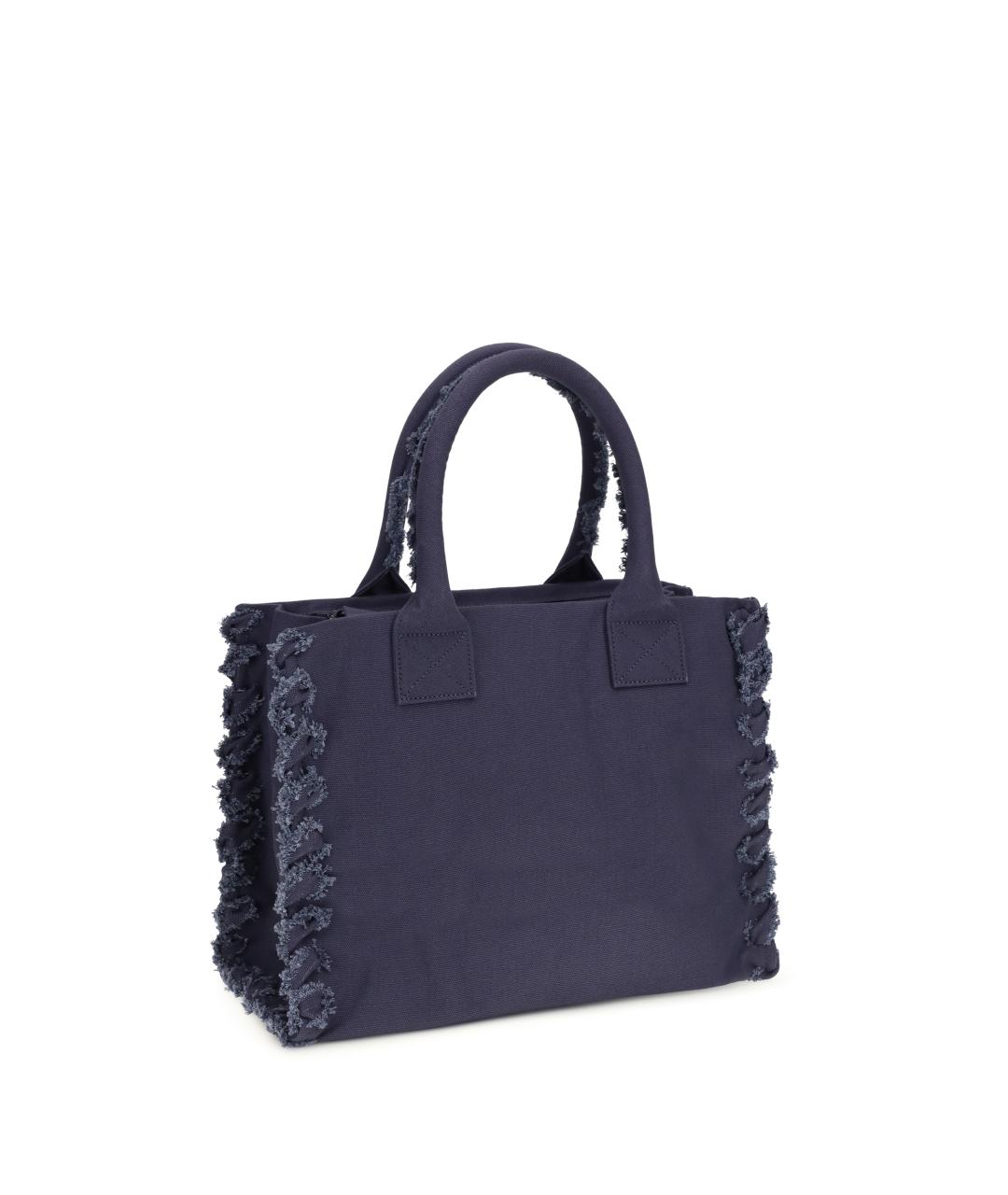 PINKO Синяя хлопковая сумка тоут, фото 3