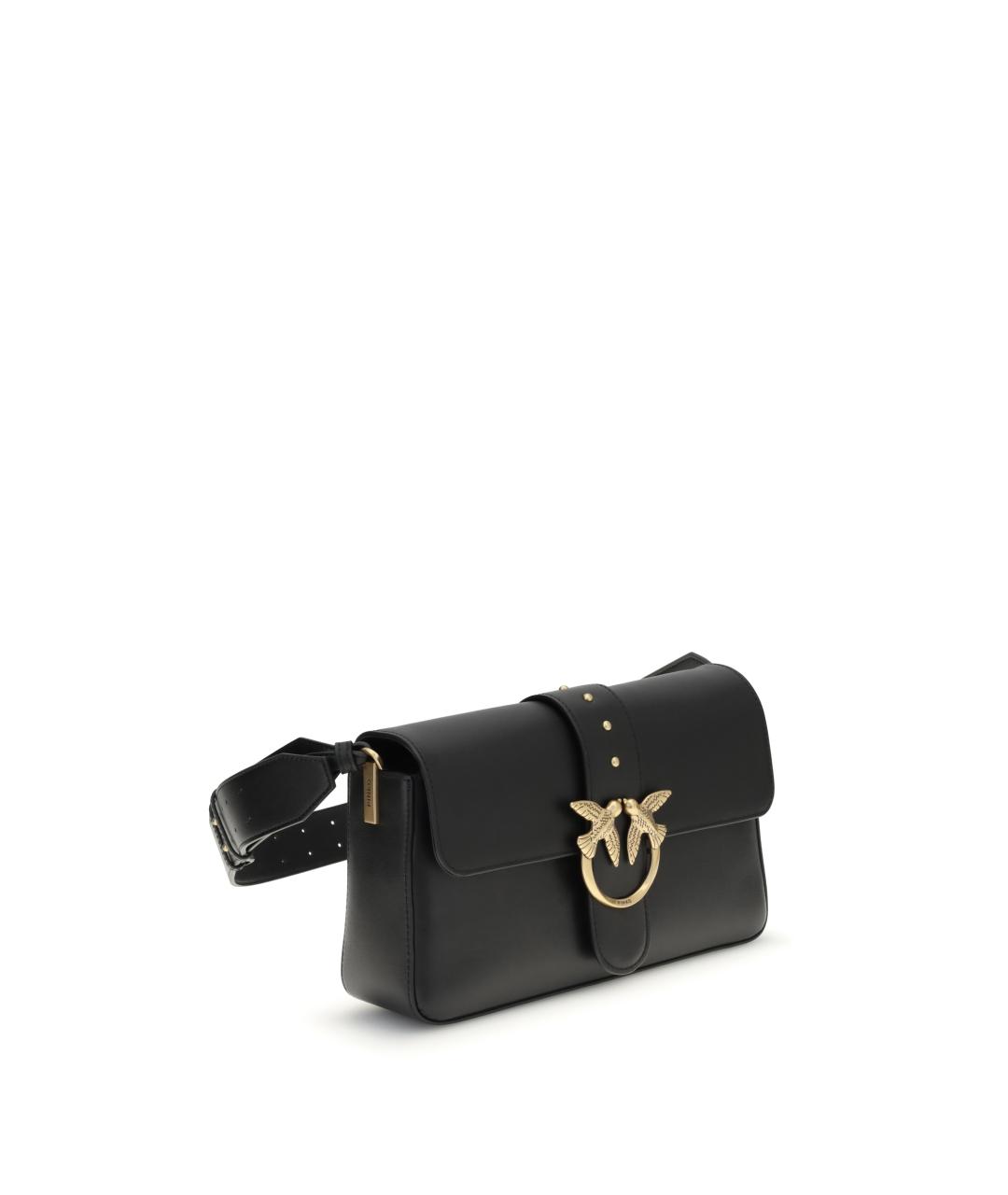 PINKO Черная кожаная сумка через плечо, фото 2