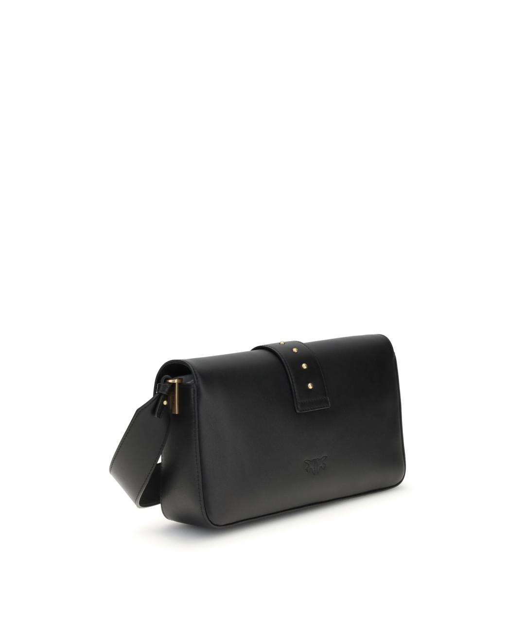 PINKO Черная кожаная сумка через плечо, фото 3