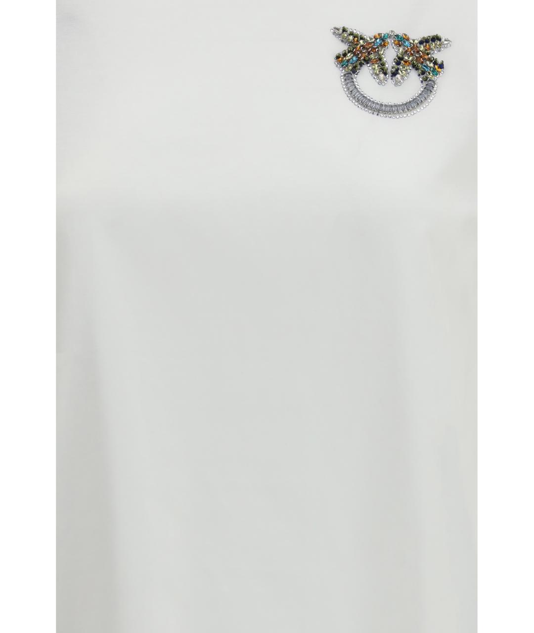 PINKO Белая хлопковая футболка, фото 3