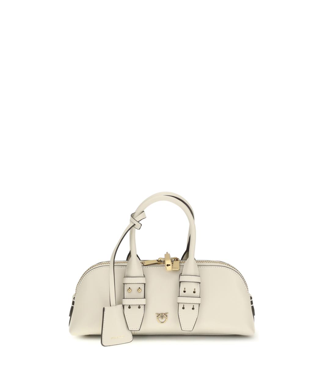 PINKO Белая кожаная сумка тоут, фото 1