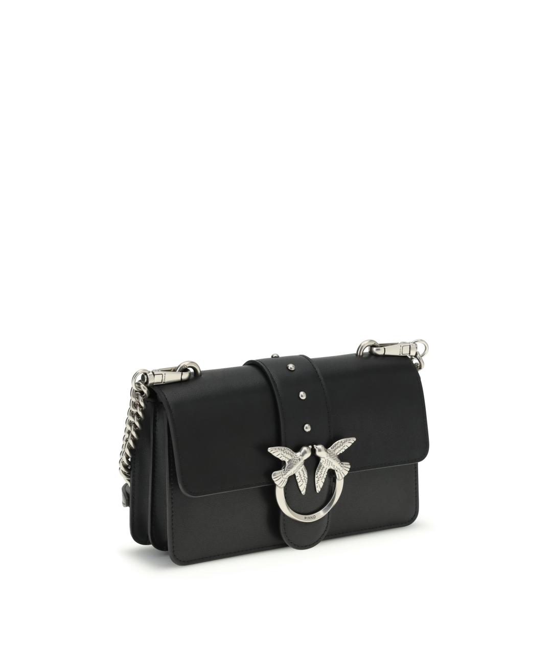 PINKO Черная кожаная сумка через плечо, фото 2