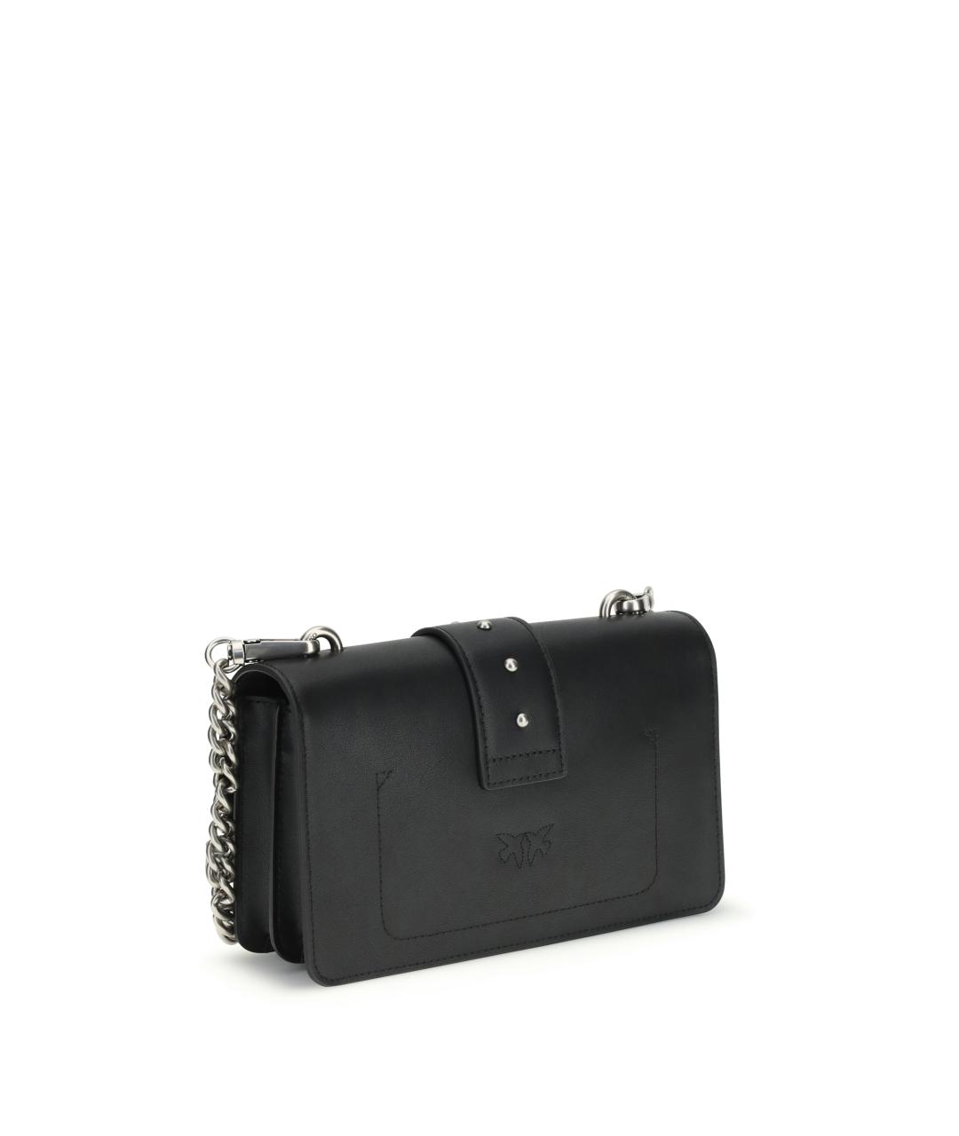 PINKO Черная кожаная сумка через плечо, фото 3