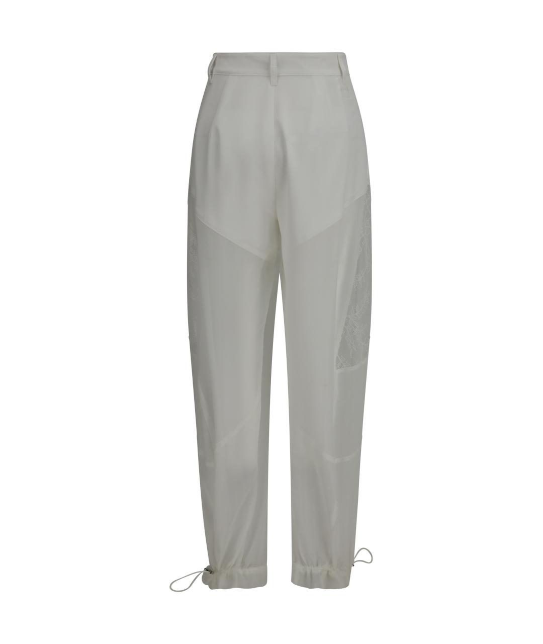 PINKO Белые полиэстеровые прямые брюки, фото 2