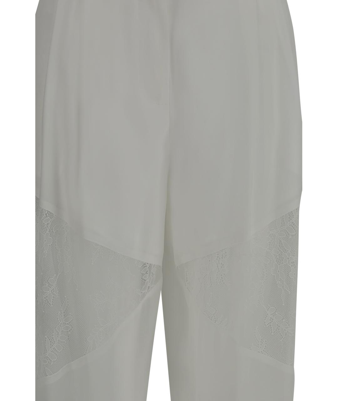 PINKO Белые полиэстеровые прямые брюки, фото 3