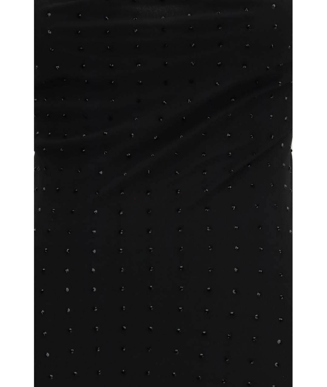 PINKO Черное полиэстеровое вечернее платье, фото 3