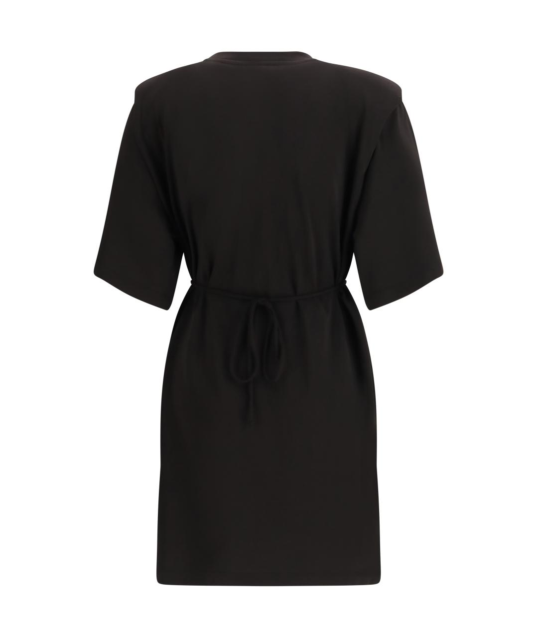 PINKO Черное ацетатное повседневное платье, фото 2