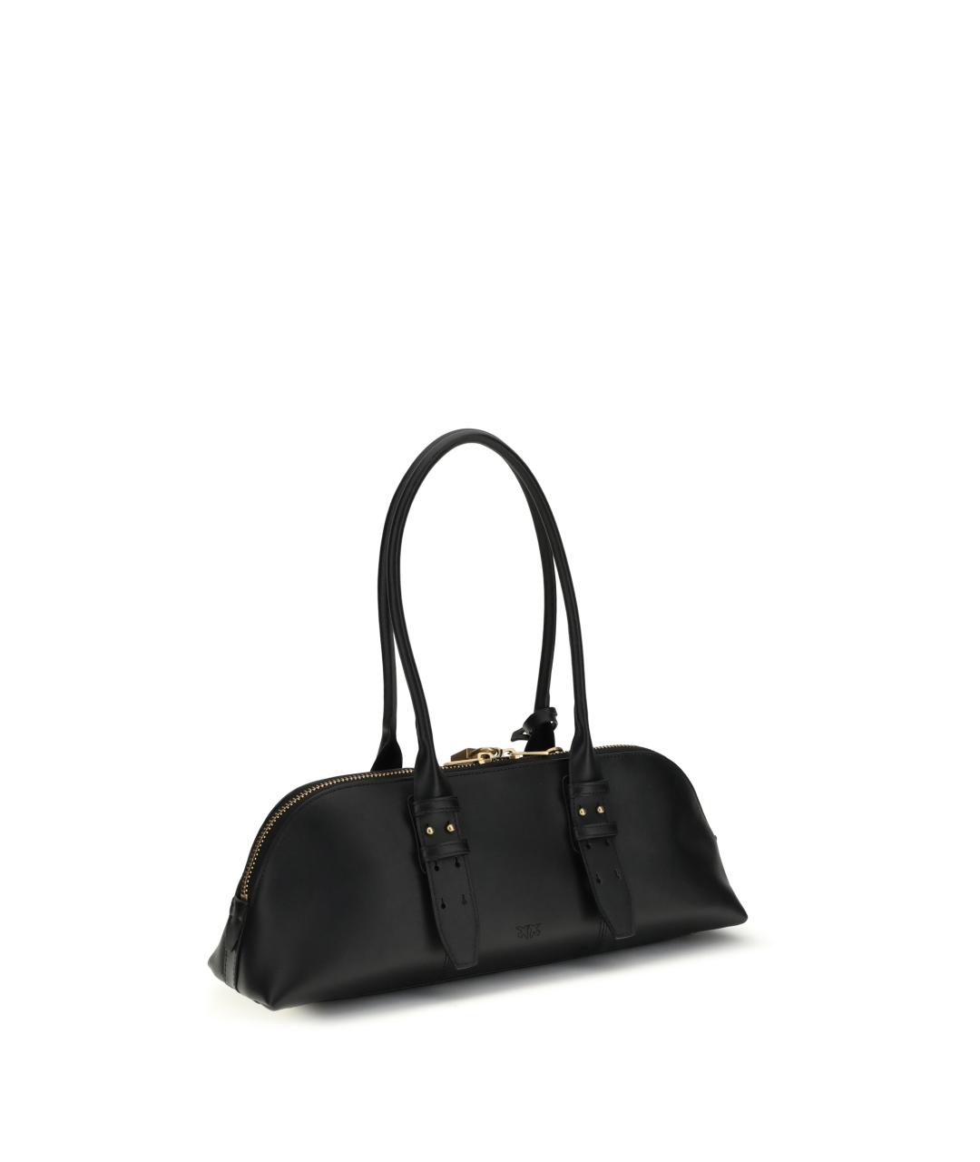 PINKO Черная кожаная сумка через плечо, фото 3