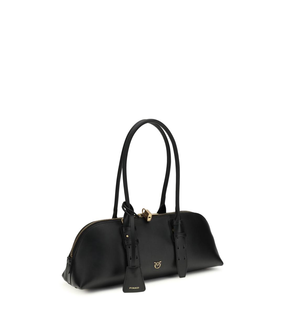 PINKO Черная кожаная сумка через плечо, фото 2