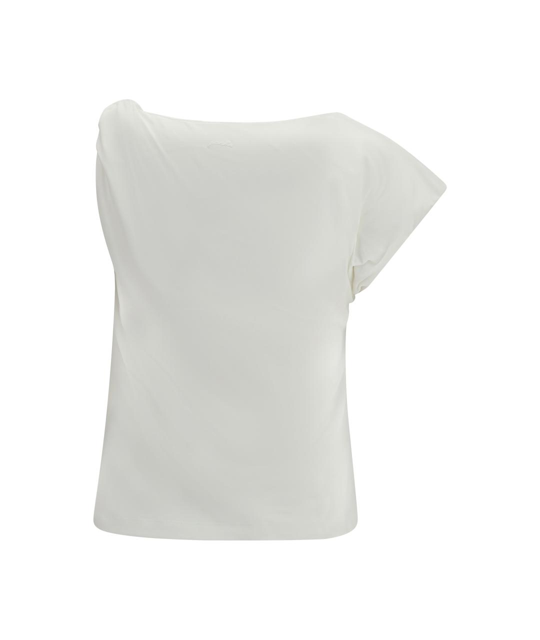 PINKO Белая хлопко-эластановая майка, фото 2