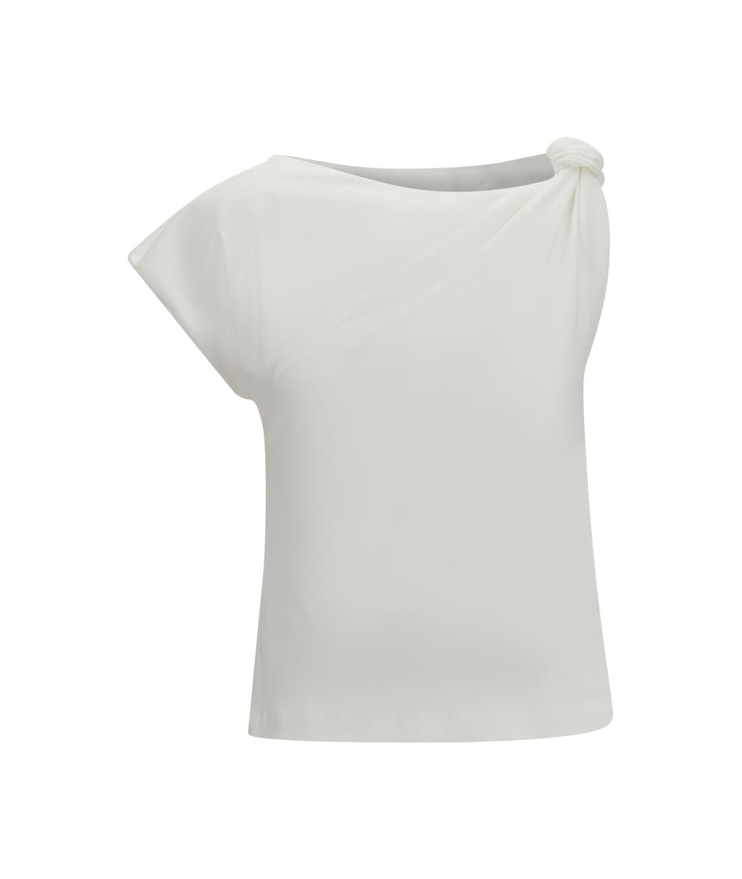 PINKO Белая хлопко-эластановая майка, фото 1