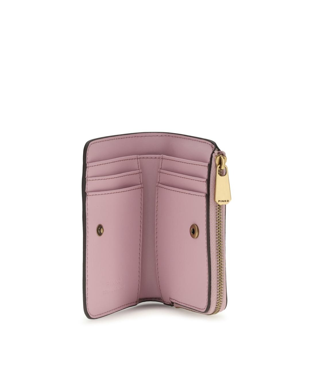 PINKO Розовый кожаный кошелек, фото 3