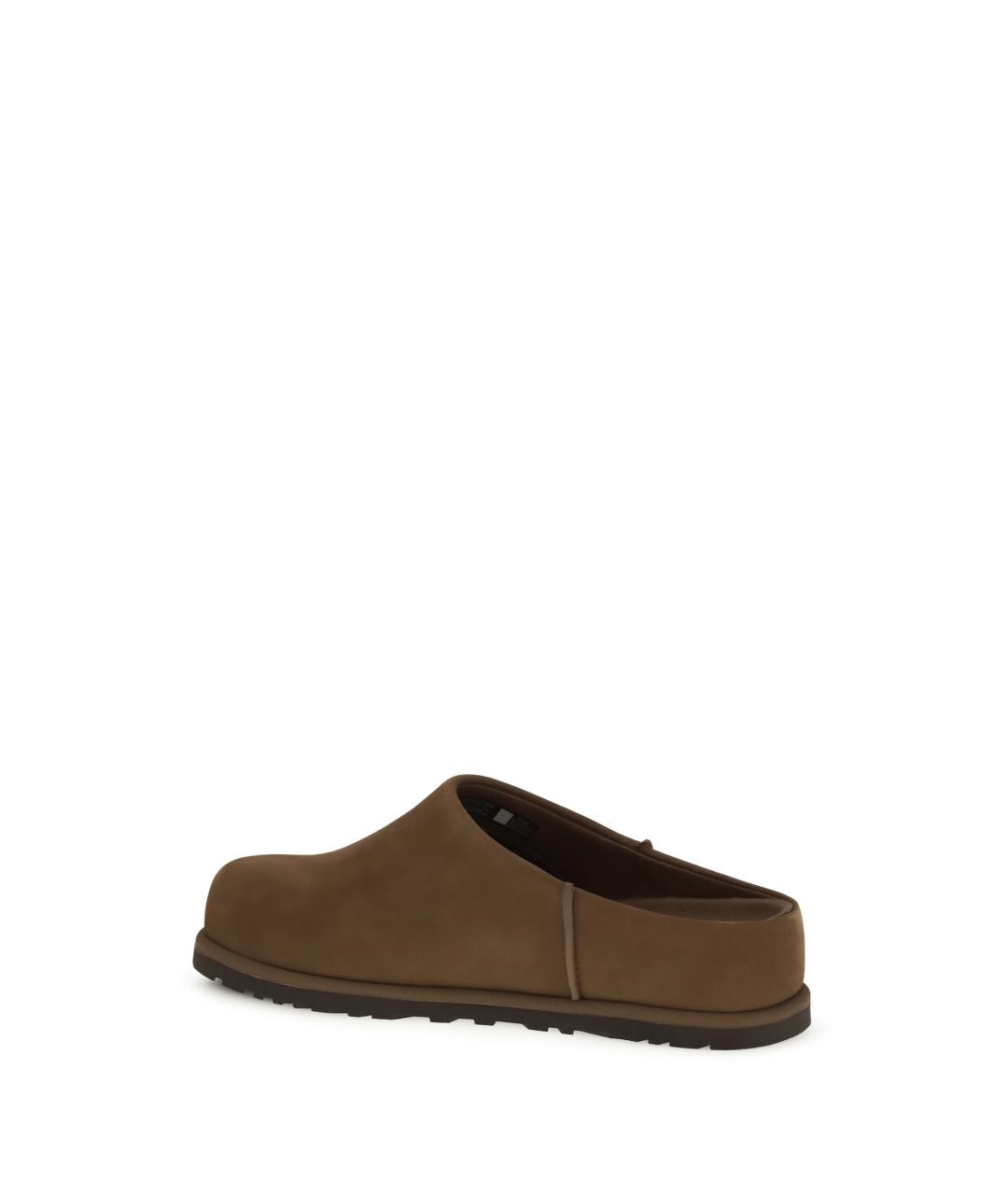 UGG AUSTRALIA Коричневые нубуковые мюли, фото 3