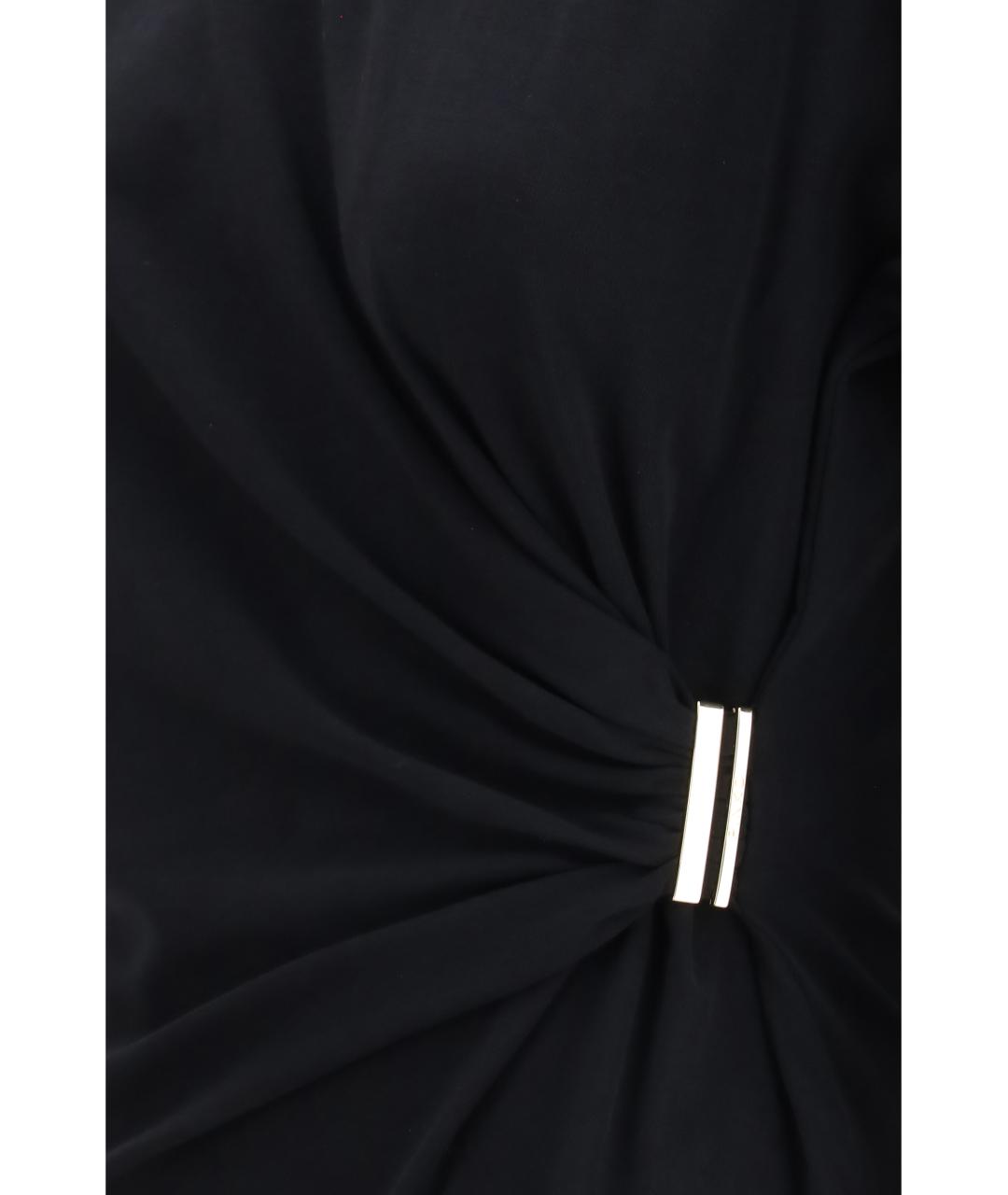 PINKO Черная хлопко-эластановая футболка, фото 3