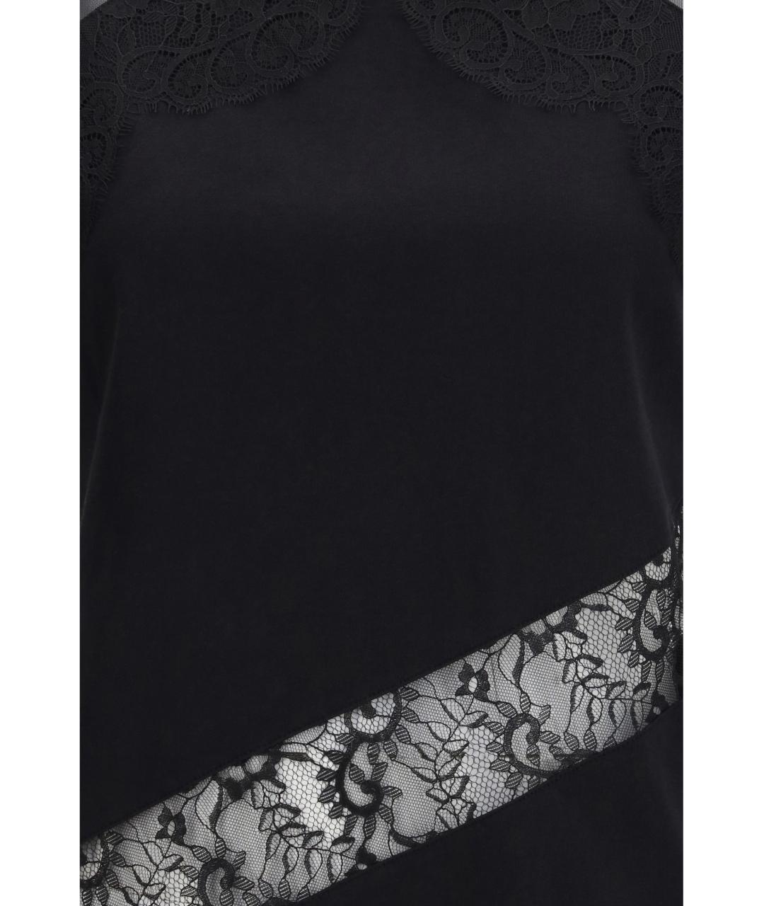 PINKO Черная хлопковая майка, фото 3