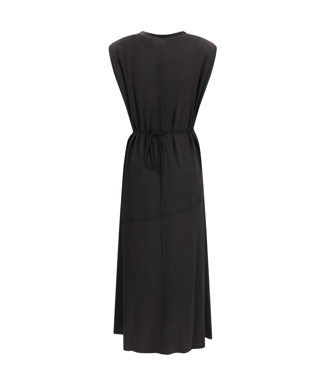 PINKO Черное ацетатное повседневное платье, фото 2