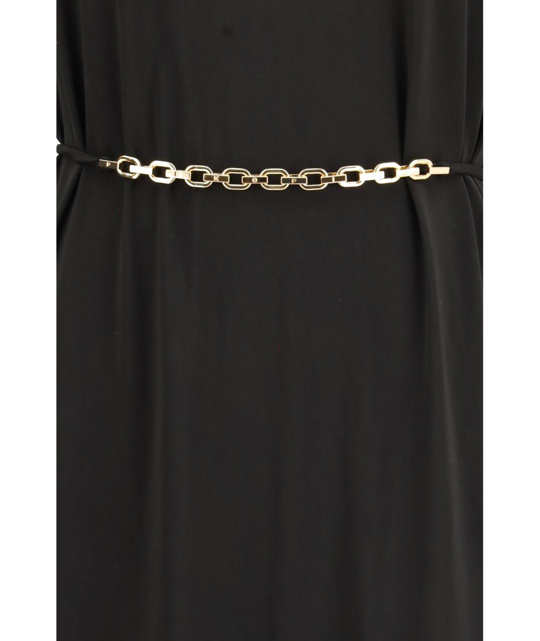 PINKO Черное ацетатное повседневное платье, фото 3