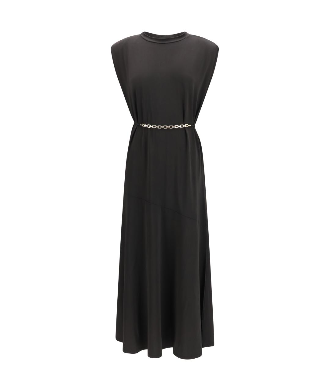 PINKO Черное ацетатное повседневное платье, фото 1