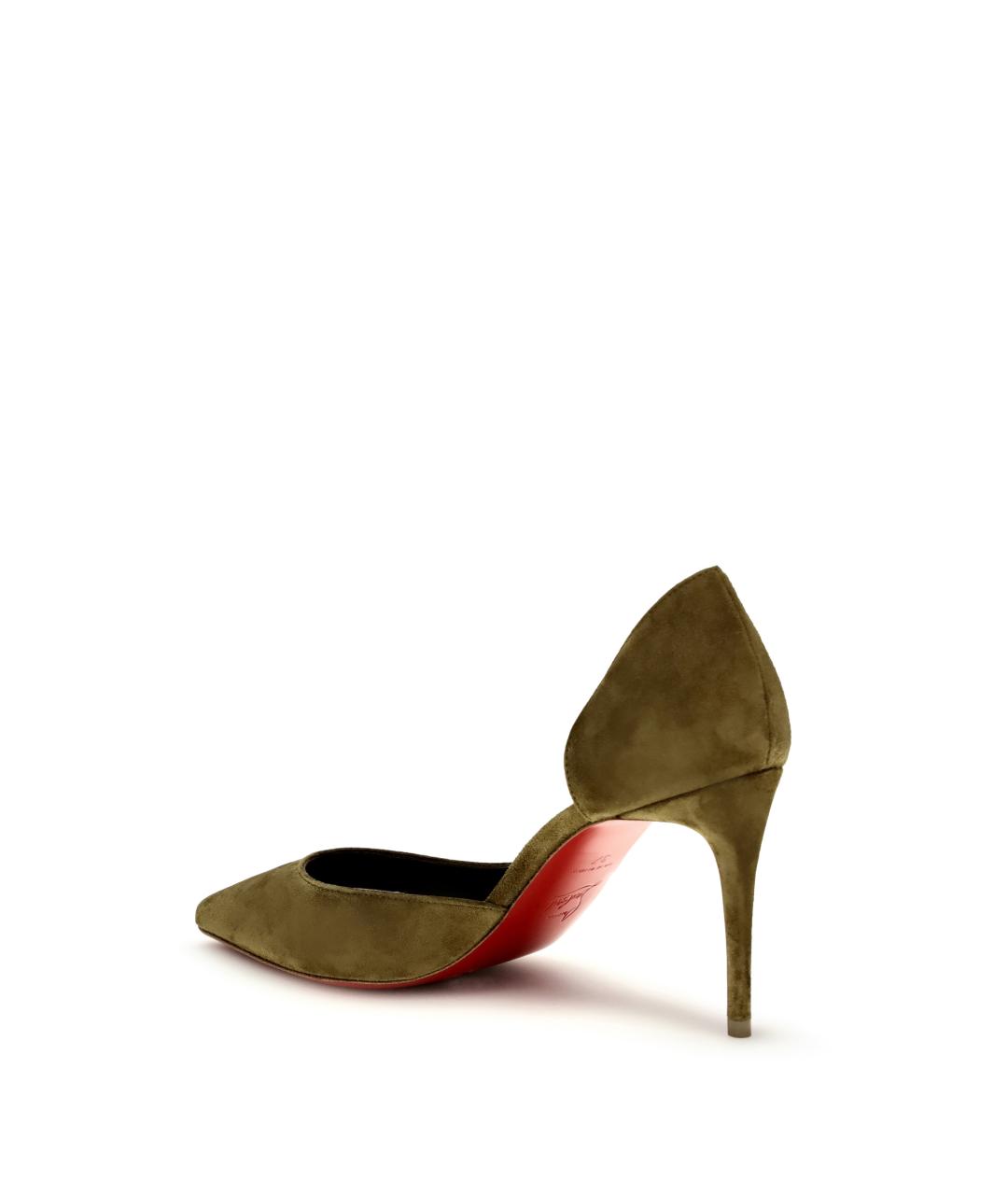 CHRISTIAN LOUBOUTIN Коричневые замшевые туфли, фото 3