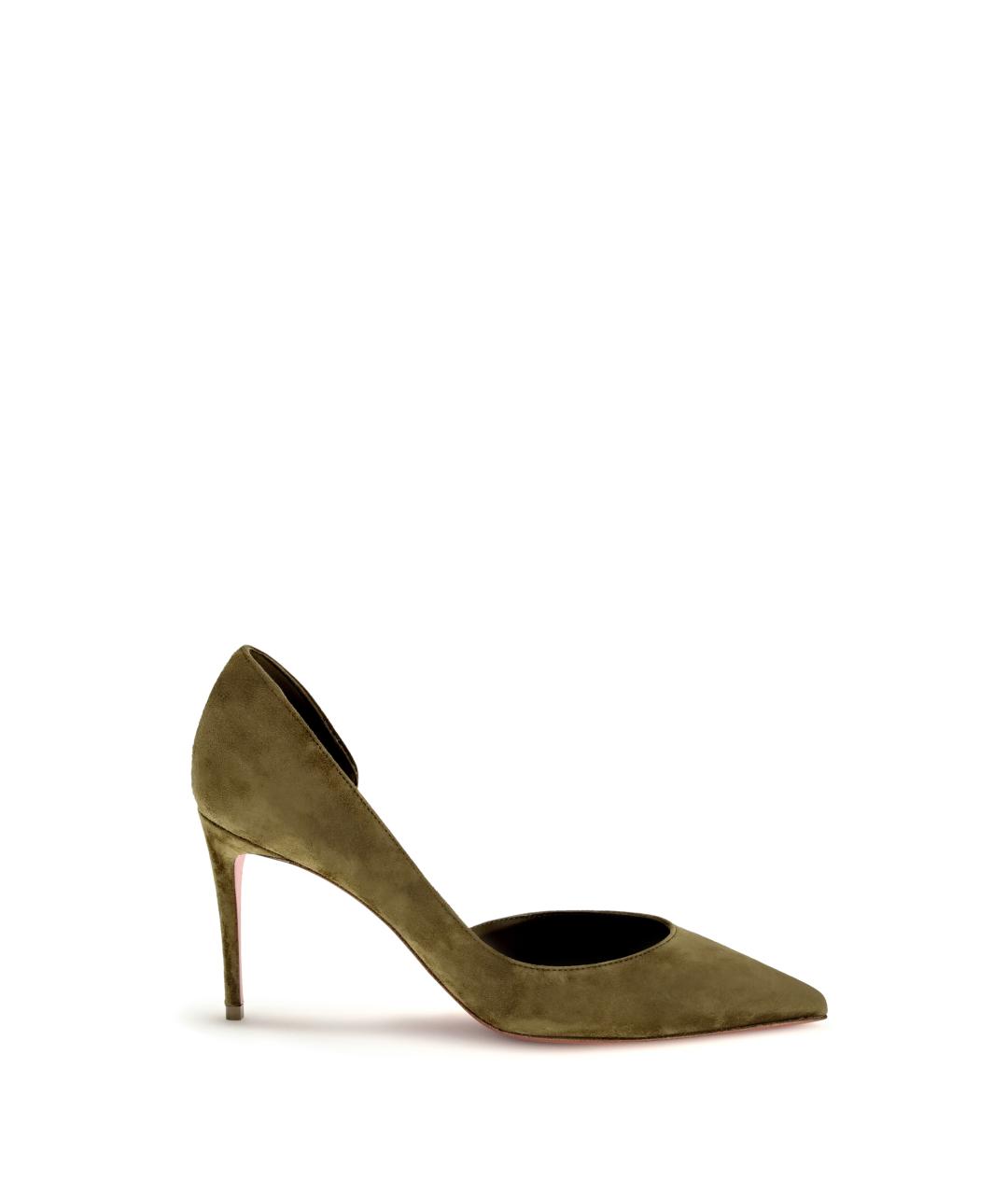 CHRISTIAN LOUBOUTIN Коричневые замшевые туфли, фото 1