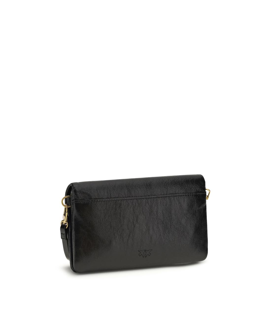 PINKO Черная кожаная сумка через плечо, фото 3