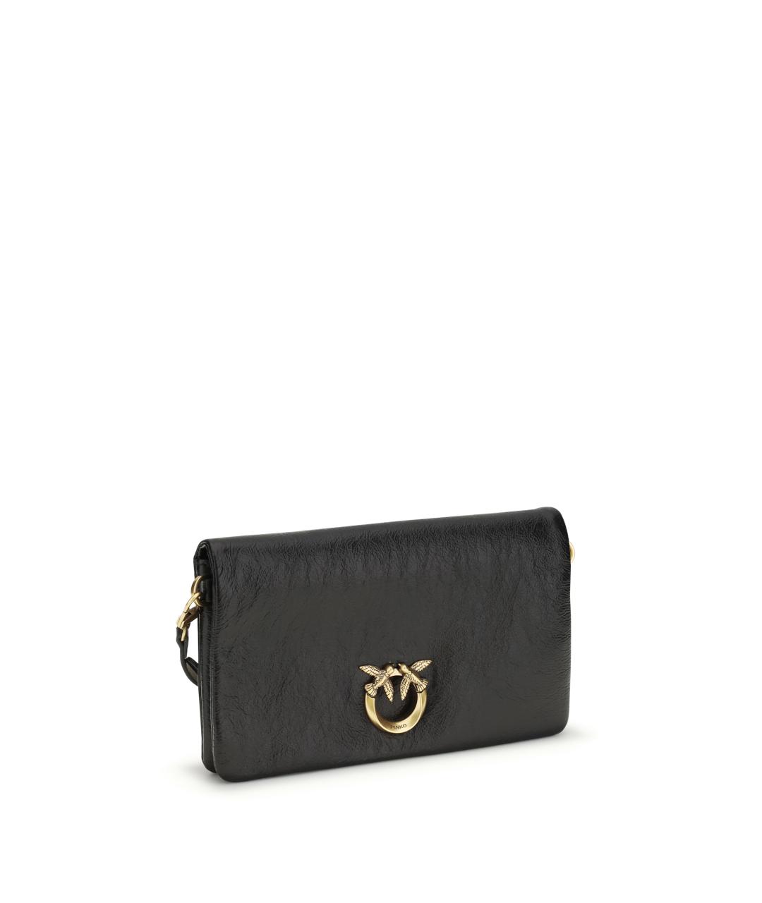 PINKO Черная кожаная сумка через плечо, фото 2