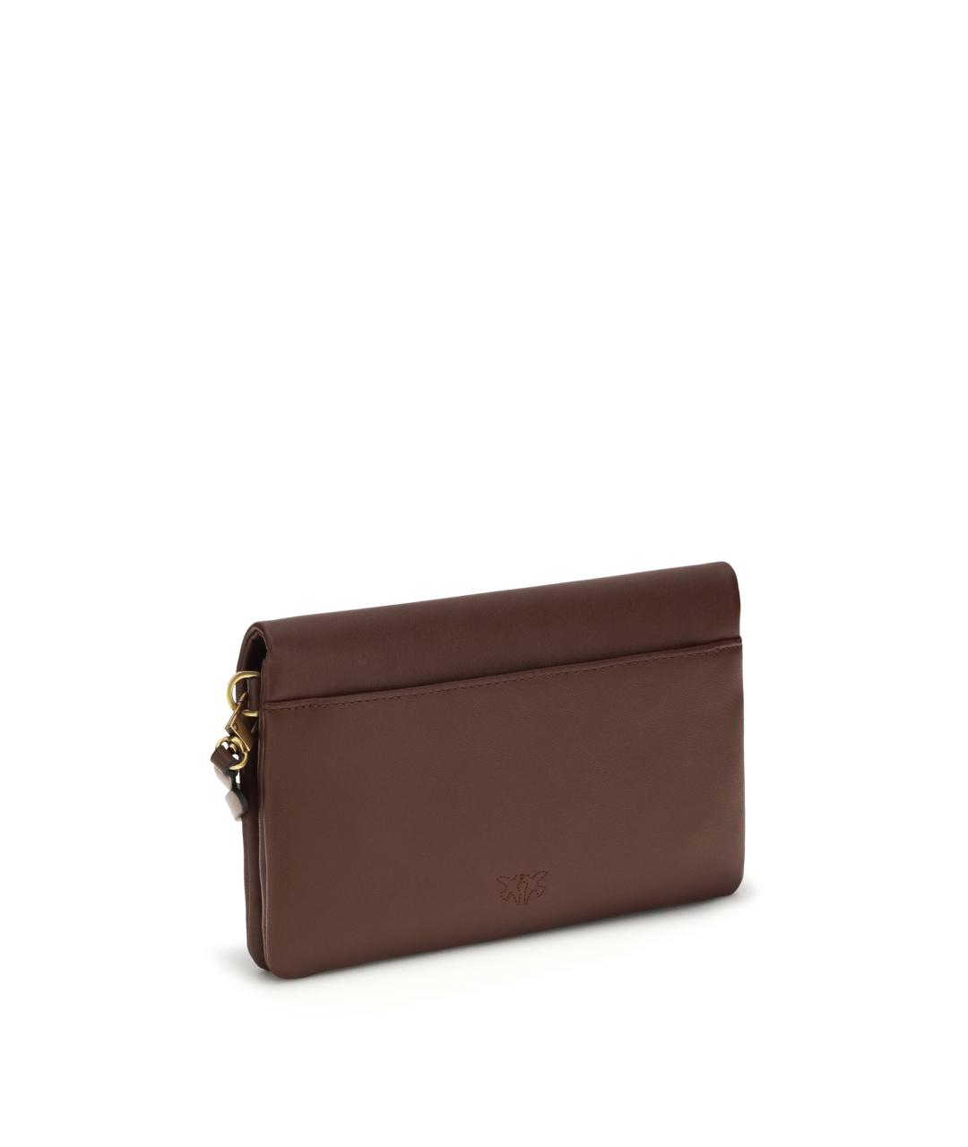 PINKO Бордовая кожаная сумка через плечо, фото 3