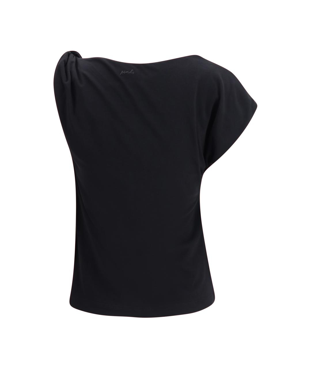 PINKO Черная хлопковая майка, фото 2