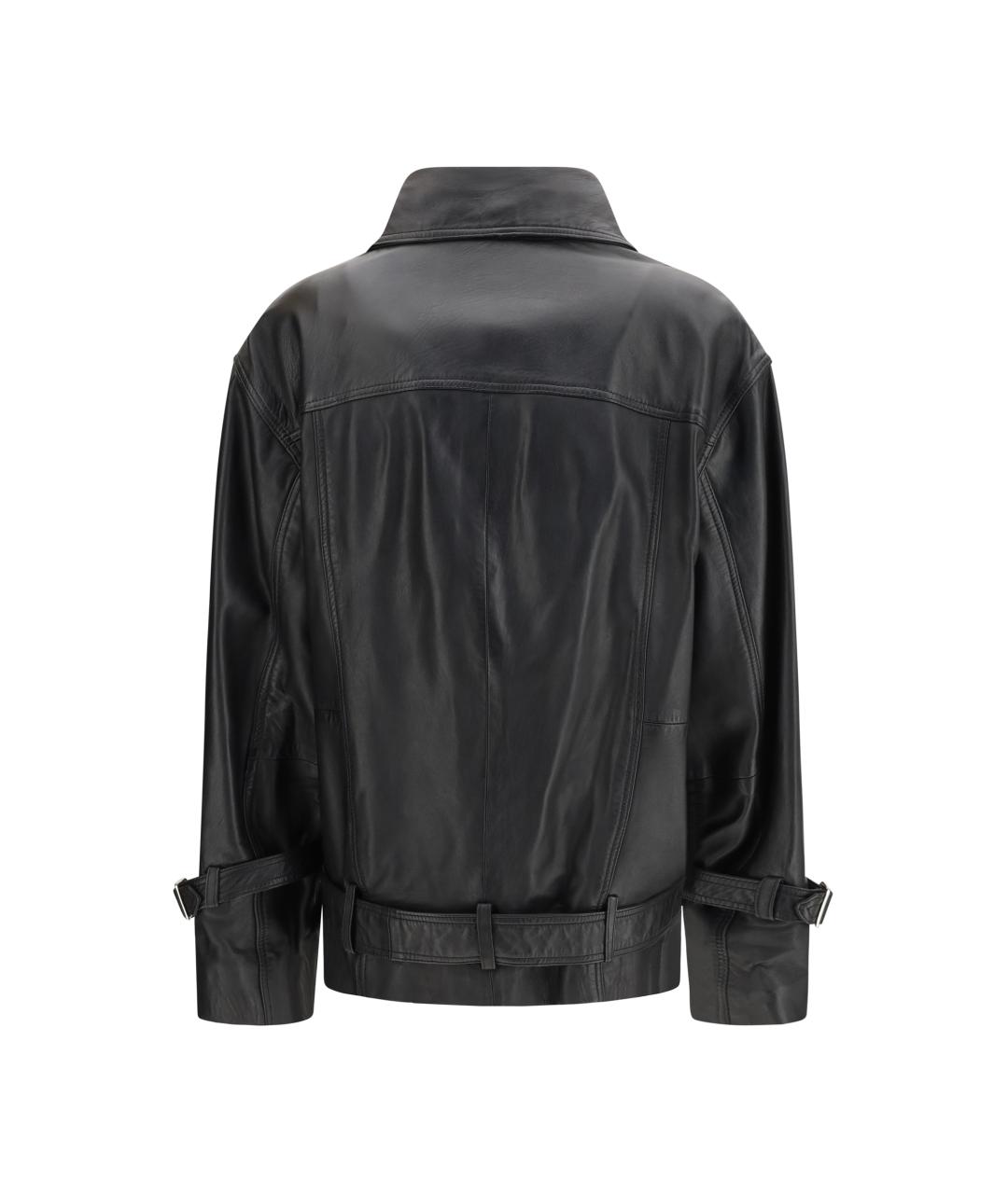 PINKO Черная кожаная куртка, фото 2