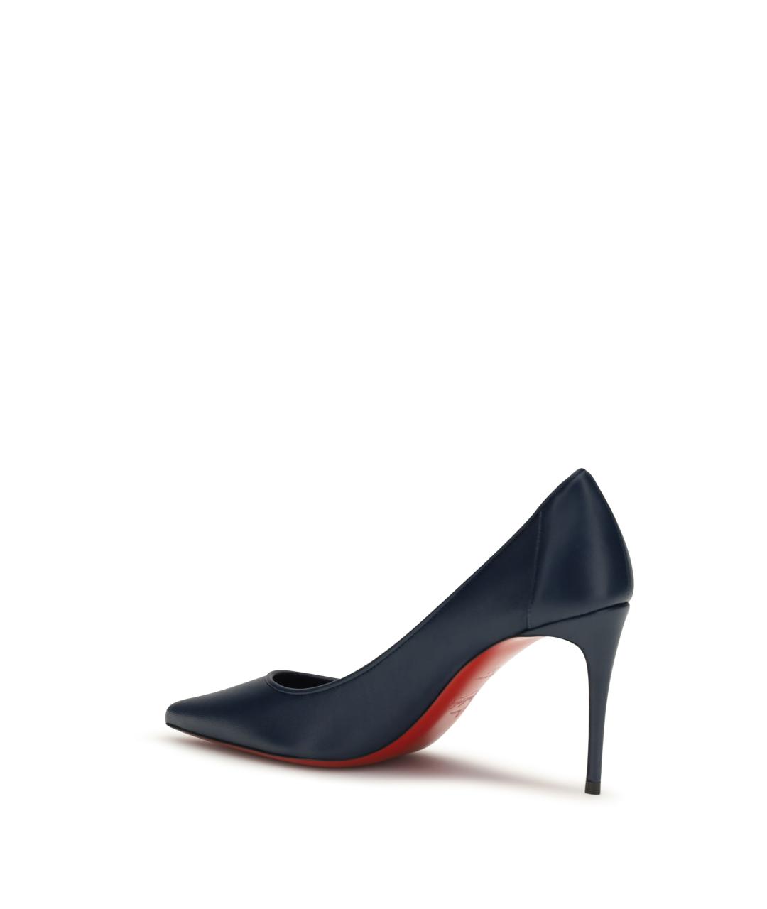 CHRISTIAN LOUBOUTIN Темно-синие кожаные туфли, фото 3