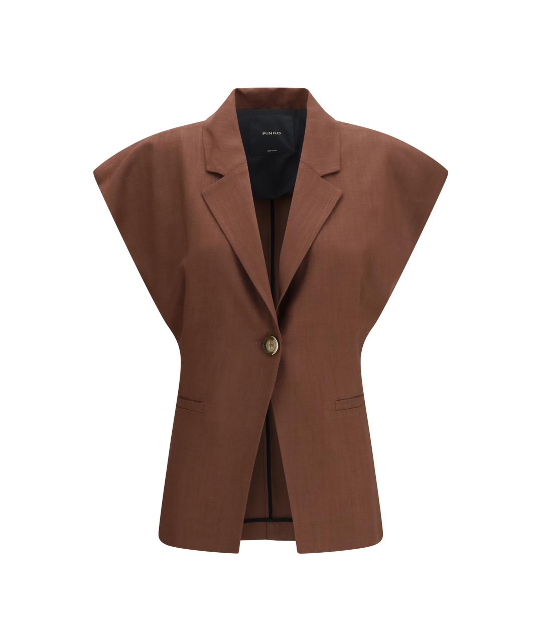 PINKO Коричневый вискозный жакет/пиджак, фото 1