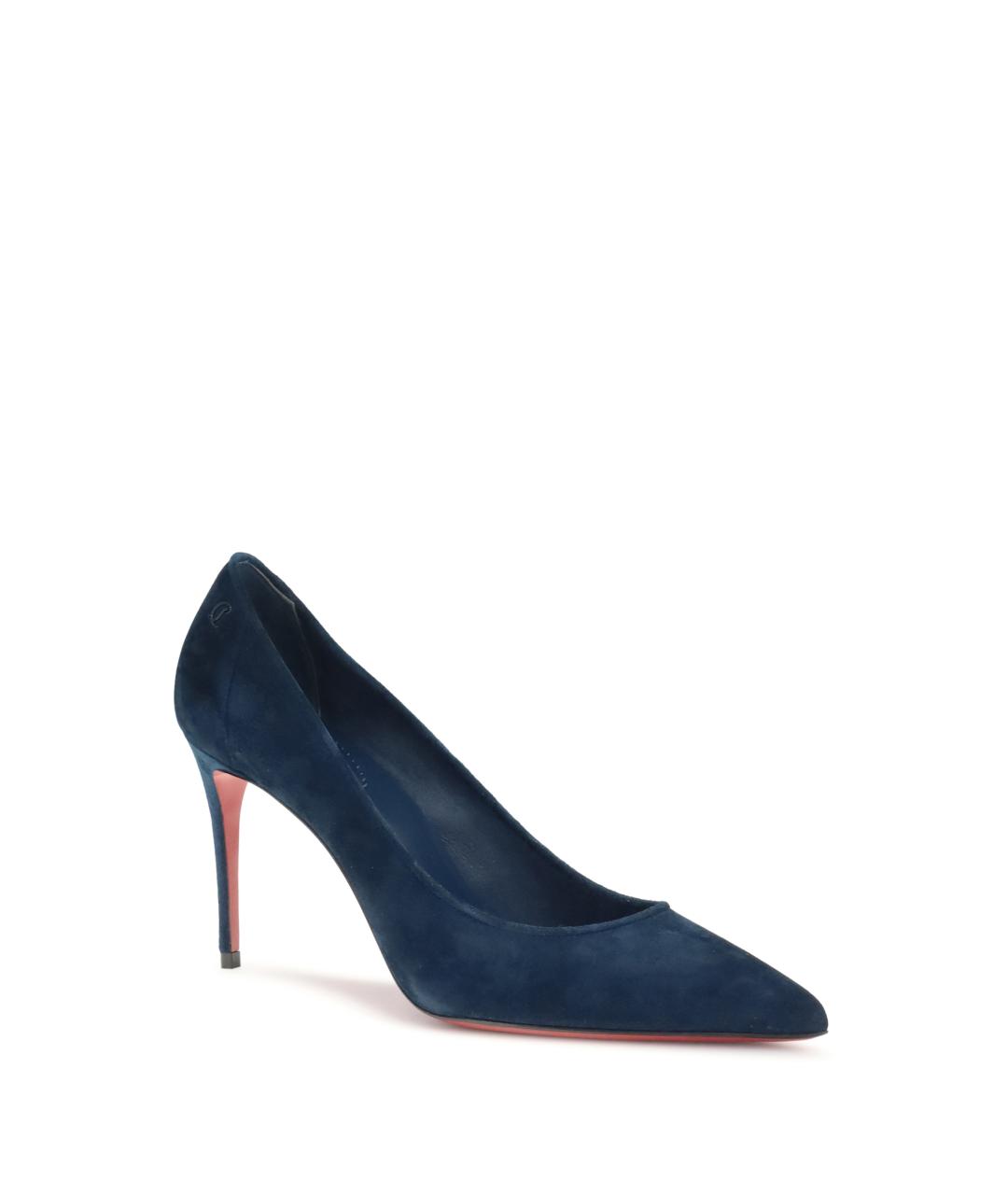 CHRISTIAN LOUBOUTIN Темно-синие замшевые туфли, фото 2