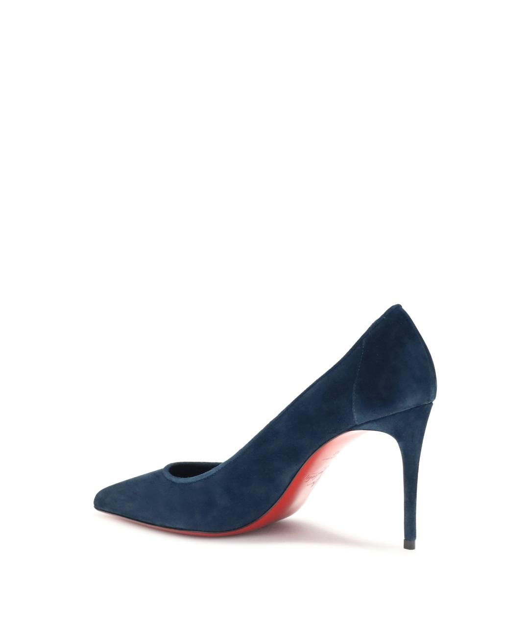 CHRISTIAN LOUBOUTIN Темно-синие замшевые туфли, фото 3
