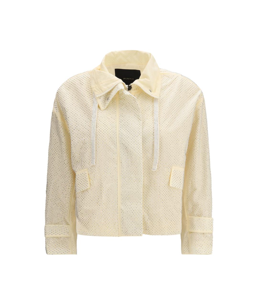 PINKO Бежевая полиэстеровая куртка, фото 1