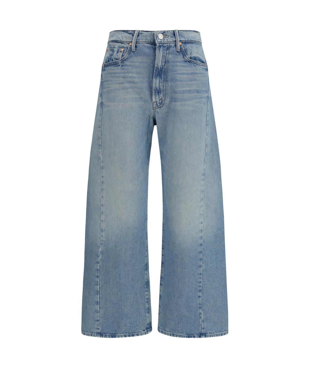 MOTHER Синие хлопковые прямые джинсы, фото 1