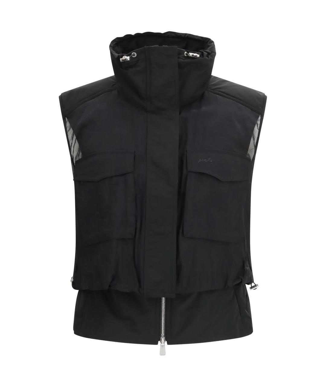 PINKO Черный полиамидовый жилет, фото 1