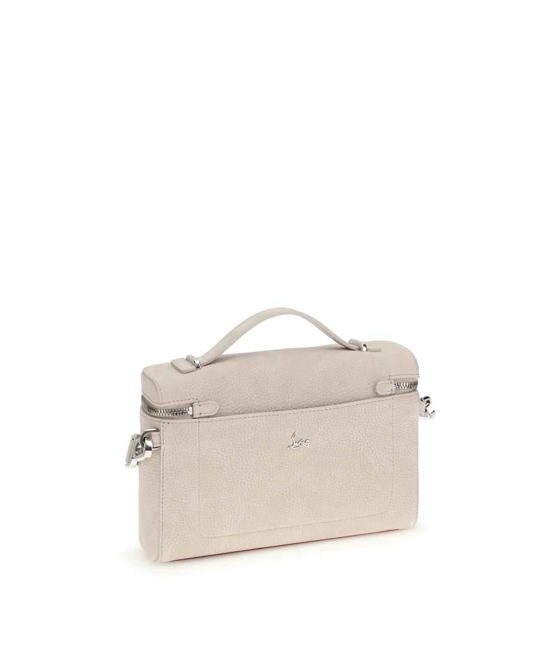 CHRISTIAN LOUBOUTIN Бежевая кожаная сумка через плечо, фото 3