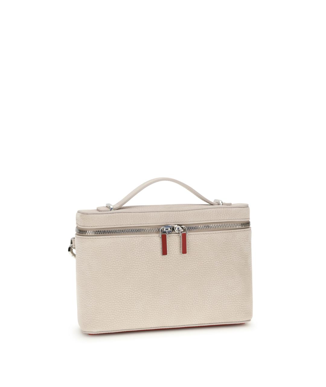 CHRISTIAN LOUBOUTIN Бежевая кожаная сумка через плечо, фото 2