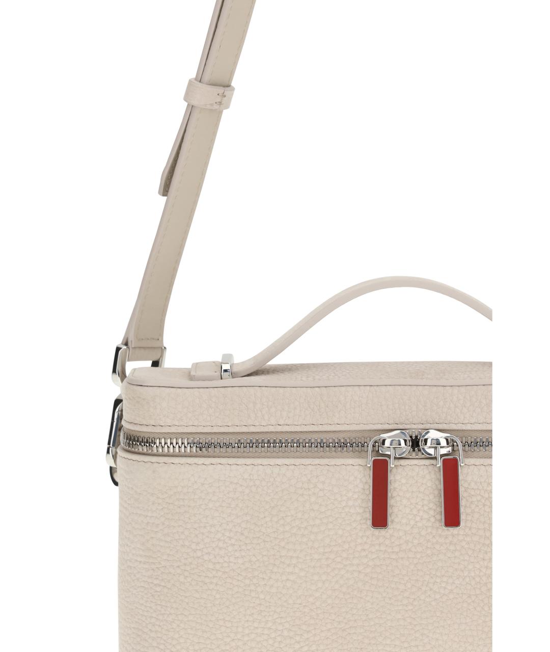 CHRISTIAN LOUBOUTIN Бежевая кожаная сумка через плечо, фото 4