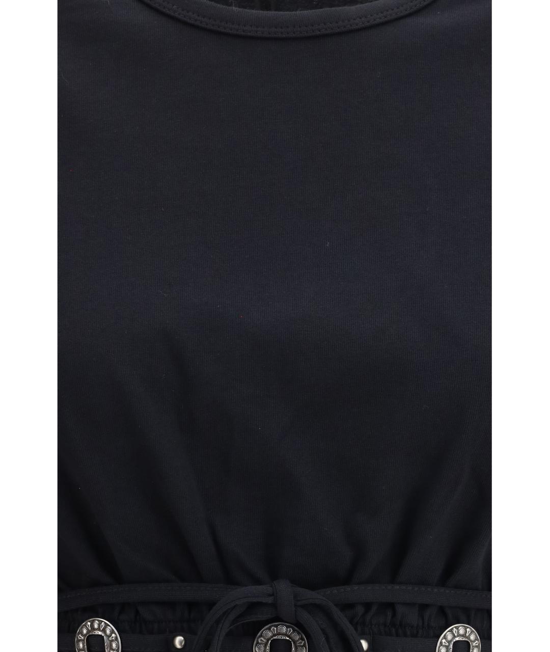 PINKO Черная хлопковая футболка, фото 3