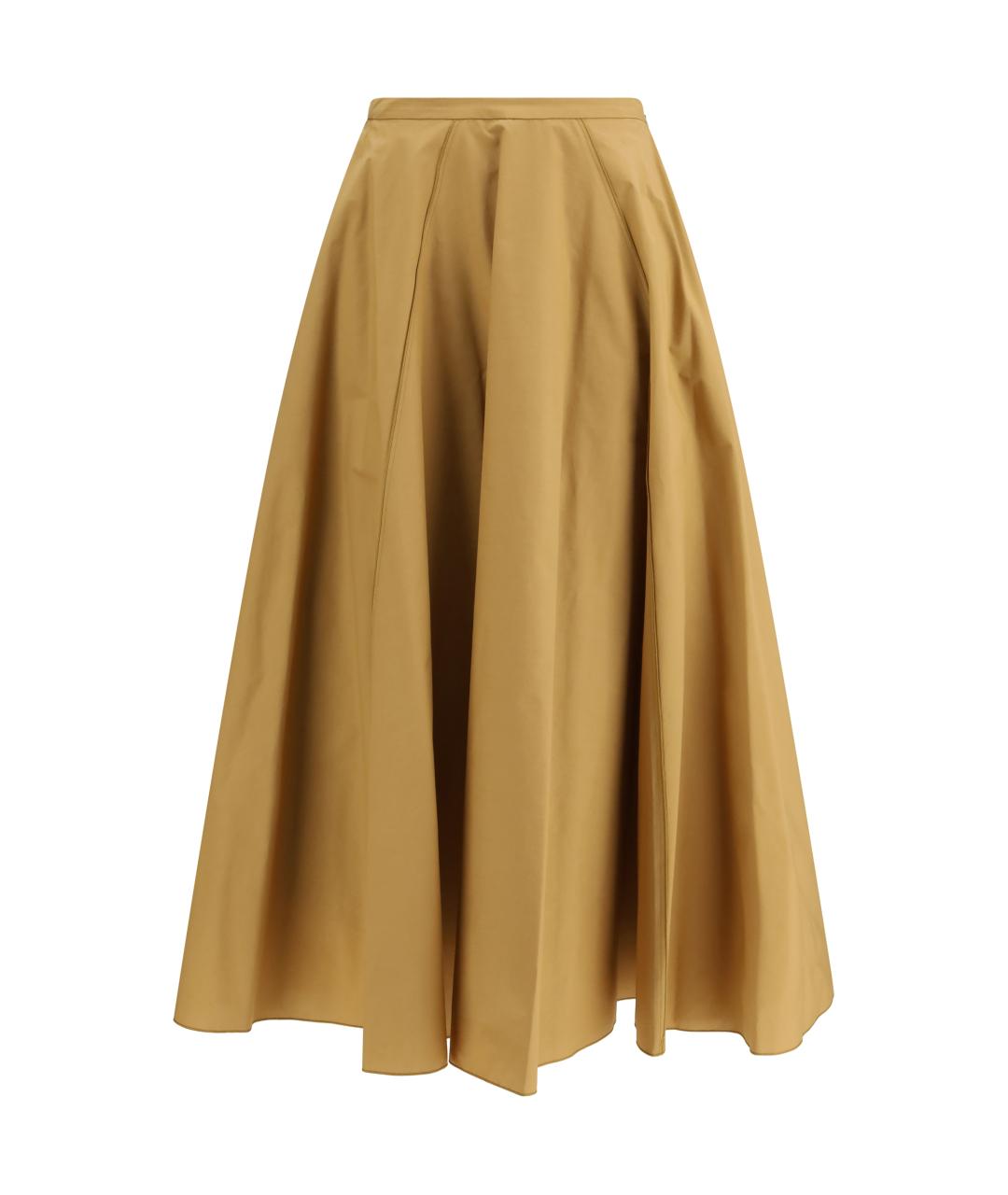 FORTE FORTE Бежевая хлопковая юбка миди, фото 1