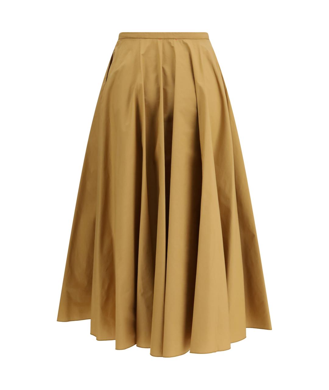 FORTE FORTE Бежевая хлопковая юбка миди, фото 2