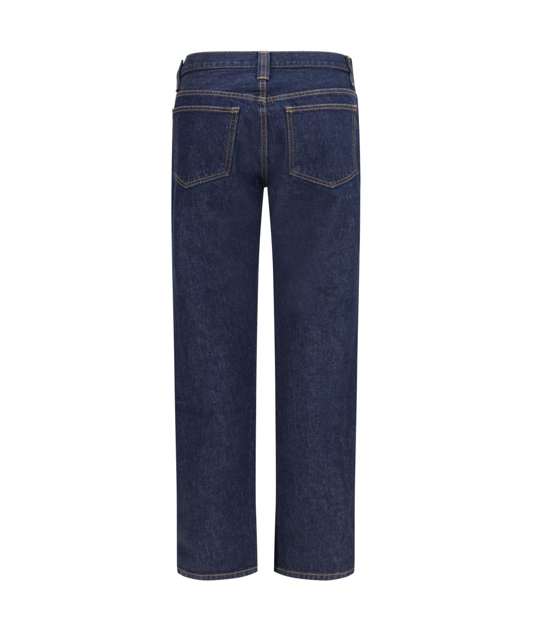 KHAITE Синие хлопковые прямые джинсы, фото 2